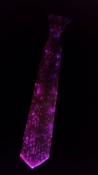 UV Reactive Fiber Optic Glow Tie