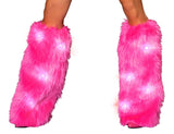 Hot Pink fluffy leg warmers