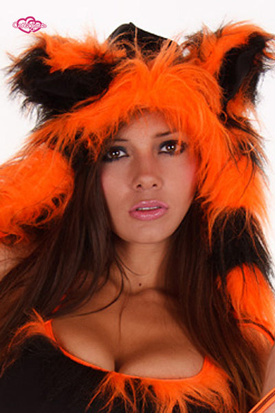 Furry Tiger Rave Outfit Hood