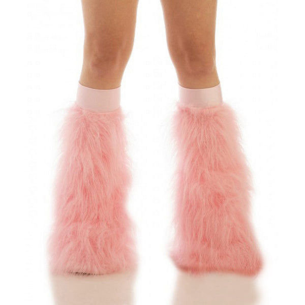 Baby Pink Fluffy Leg Warmers / Baby Pink Kneebands