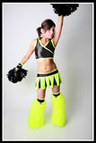 Cropped Cheerleader Black & Yellow Outfit