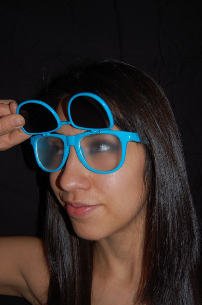 Rainbow Diffraction Vision Sunglasses- BLUE