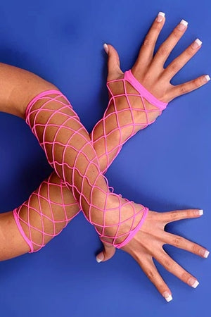 Fishnet Arms- Pink