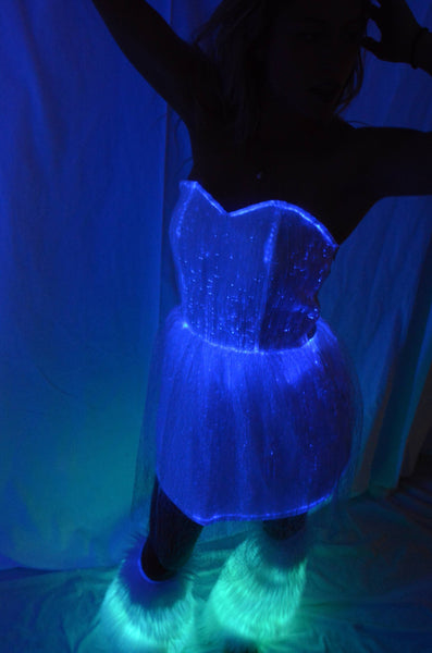 Sound Activated  Fiber Optic Sundress - Bluetooth