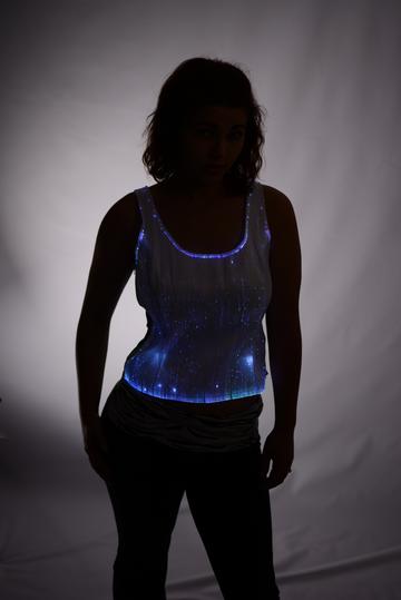 Fiber Optic Women's Light Up Tank Top