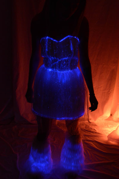 Sound Activated  Fiber Optic Sundress - Bluetooth