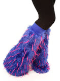 TrYptiX Blue Fur with Pink  Spikes Bootcovers