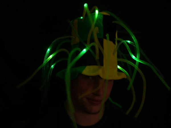 Flashing Mardi Gras LED Tentacle Top Hat