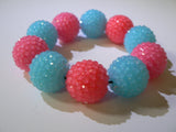 Blue/Pink Kandi Bead Bracelet