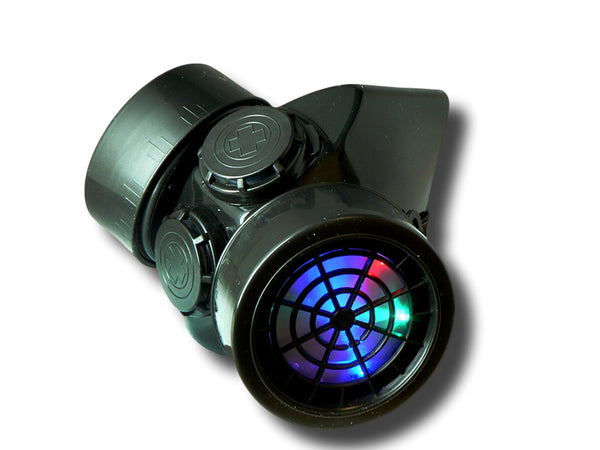 Steampunk LED Gas Mask - Black Frame