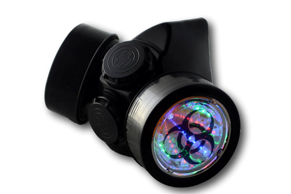 Steampunk LED Gas Mask - Black Frame