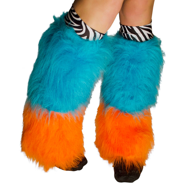 Orange and Blue Fluffies with Zebra Kneebands