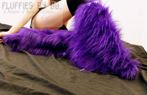 Purple Fluffies with Tinsel