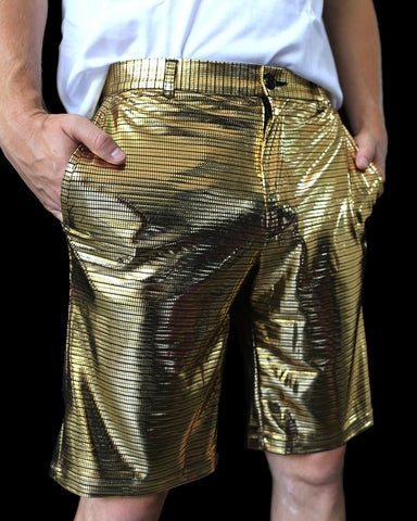 Gold - Light up - Electro Rave Shorts