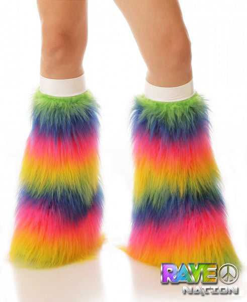 Green, Blue, Pink, & Yellow Striped Fluffies by Rave-Nation
