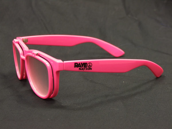 Rainbow Diffraction Vision Sunglasses- Pink