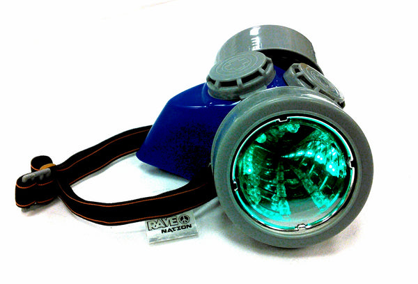 Steampunk Gas Mask - Blue-Grey Frame