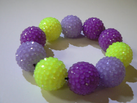 Purple Lilac Yellow Kandi Bracelet