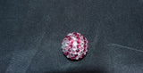 Red Striped Disco Bead