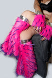 Pink Monster Fur Fluffies with Purple Spikes