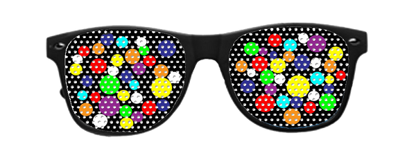 Bubble Vinyl sun glasses with Black Frames