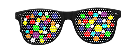 Bubble Vinyl sun glasses with Black Frames