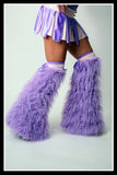 Over The Knee Lilac & White Fluffies