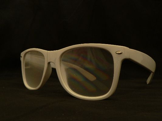 Rainbow Diffraction Vision Glasses White