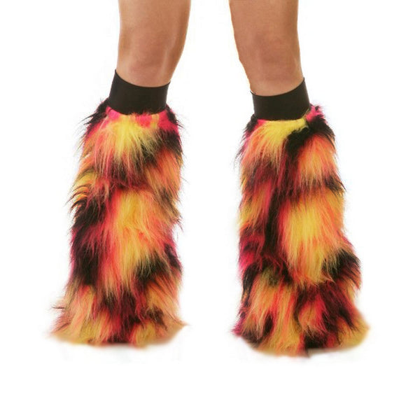 Eclipse Fluffy Leg Warmers With Black Kneebands