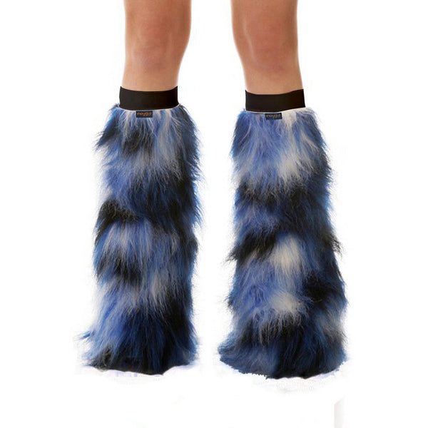 Blue Black and White Fluffies With Black Kneebands