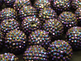 Large Purple Disco Ball Beads