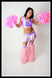 Cropped Cheerleader  Lilac & Pink Outfit