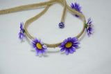 small purple daisy flower crown