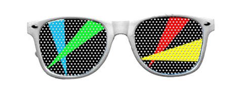 Laser Vinyl Shades with White Frames
