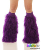 Purple Fluffy Leg Warmers by Rave-Nation