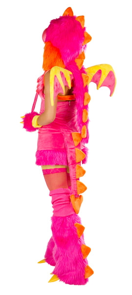 Pink Dragon Rave Costume Back