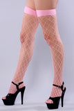 Fishnet Hold Ups- Baby Pink