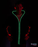 Black Light Up Hoodie - Green LED