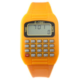 Yellow LED calculator watch