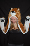 Long Double Sided Animal Hat- Lion