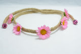 Small pink daisy flower crown