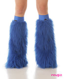 Blue Fluffy Leg Warmers