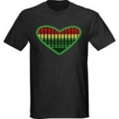 Green Border Heart El-Shirt