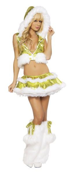 Santa's Little Helper Skirt Set Rave Outfit Front with jacket