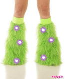 Lime LED Fluffy Leg Warmers