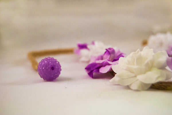 Contrasting Purple Petal and White Flower Headband
