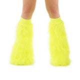 Yellow Fluffy Leg Warmers 