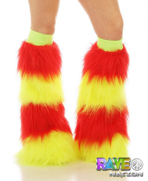 Red & Yellow Striped Fluffies by Rave-Nation