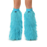 Turquoise Fluffies with Turquoise Knee Bands