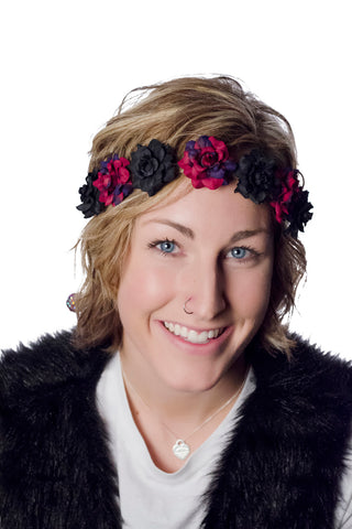 Red Black and Black Flower Crown Model